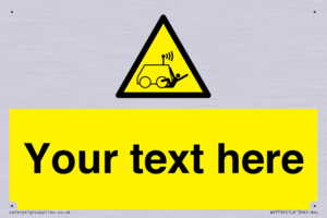 Custom warning run over by operator controlled machine